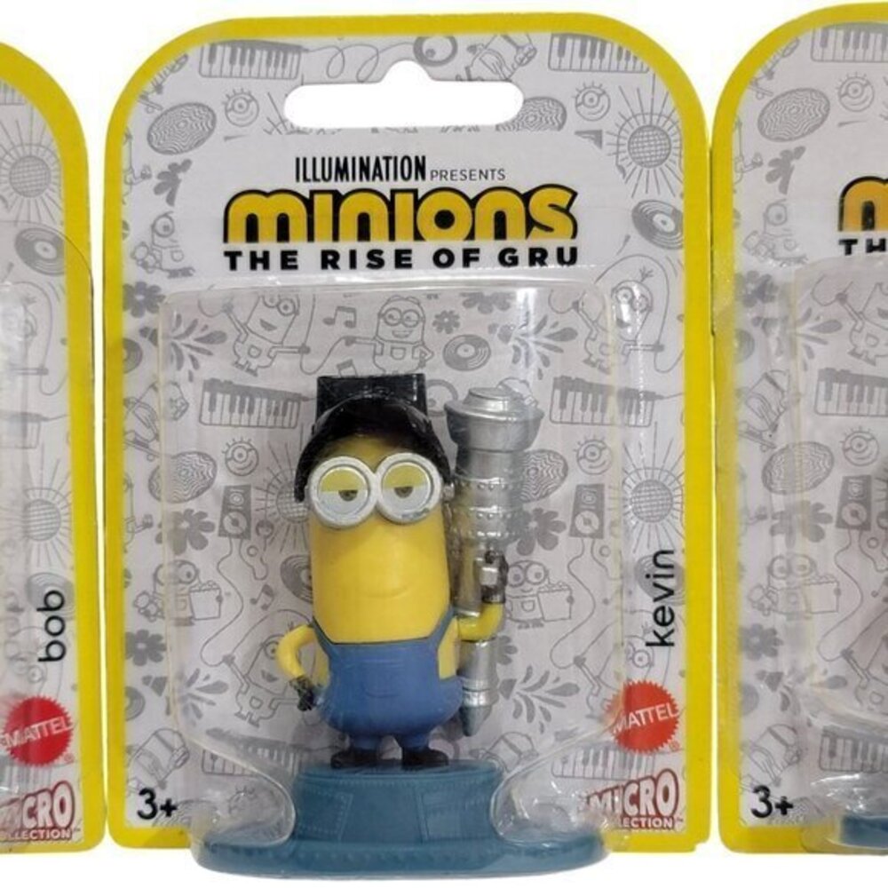 Minions Micro Collection The Rise Of Gru Set Of 4 Figures Bob Kevin Stuart Jerry - Picture 4 of 10